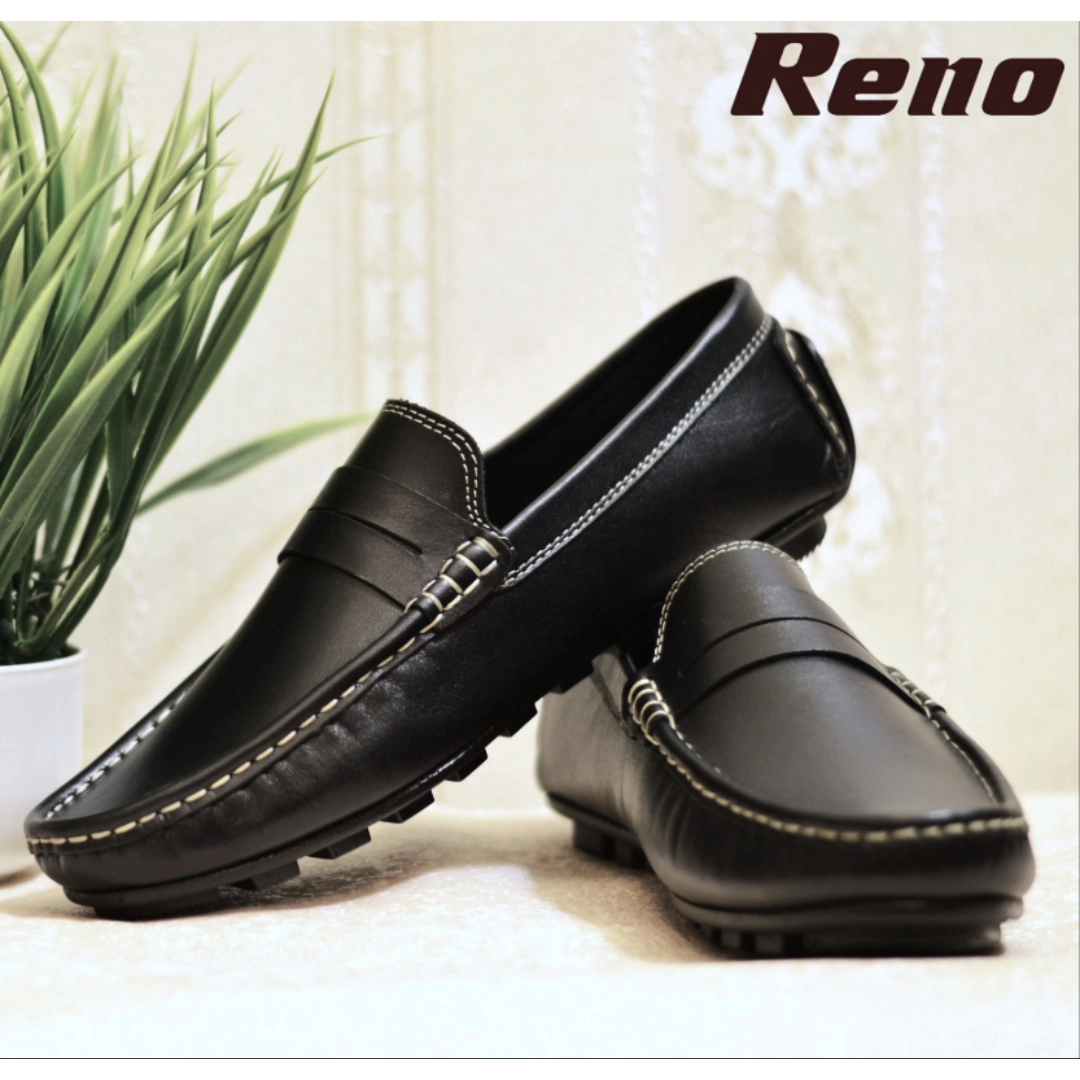 Reno Leather Loafer-Black-RL3025